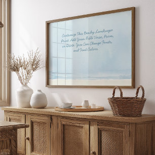 Poster Cota Personalizada Adicionar Sua Bíblia Versa Beac