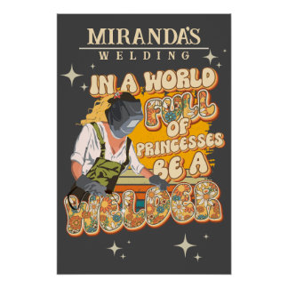 Póster Cota Personalizada do Nome do Workshop Inspiração 