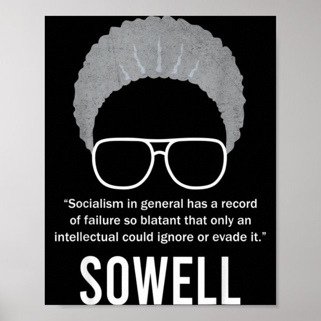 Poster Cota Thomas Sowell Socialismo Mês da História Negr (Frente)