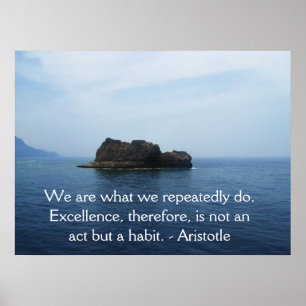 Poster Cotação da excelência de Aristotle