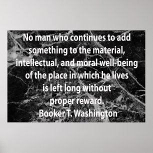 Póster Cotação de Booker T. Washington
