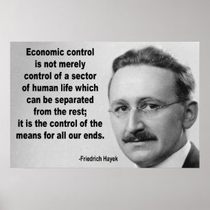 Poster Cotação de Controle Econômico Hayek