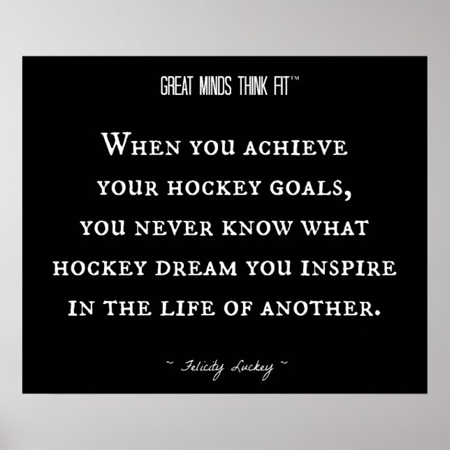 Póster Cotação de Hockey Inspiracional 013 (Frente)
