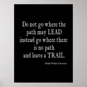 Poster Cotação de Liderança Inspiracional Vintage Emerson