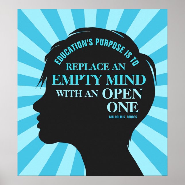 Poster Cotação educacional de Malcolm Forbes 18"x20" (Frente)