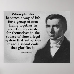 Poster Cotação Frederic Bastiat Plunder