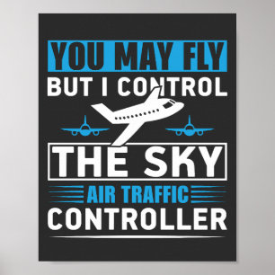 Poster Cotação Funny do Aeroporto de Controlador de Tráfe