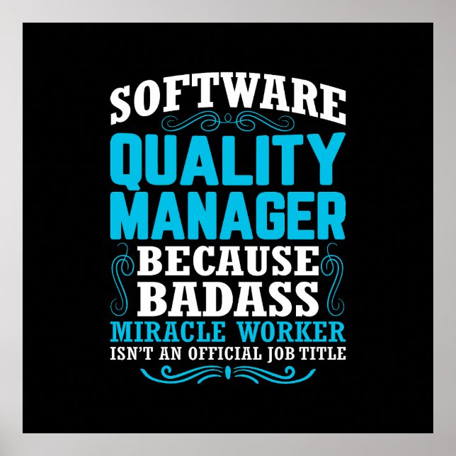 Poster Cotação Funny Software Quality Manager (Frente)