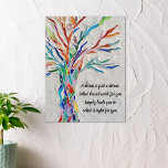 Poster Cotação Inspiracional Motivacional<br><div class="desc">Esta poster decorativa apresenta um mosaico de cor arco-íris e uma citação inspiradora. Você pode mudar a citação para uma de suas. Use a opção Personalizar mais para alterar o tamanho, o estilo ou a cor do texto Porque criamos nosso trabalho de arte, você não encontrará essa imagem exata de...</div>