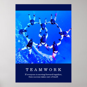 Poster Cotação Inspiracional Motivacional do trabalho em
