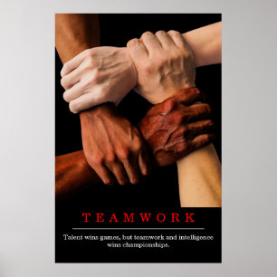 Poster Cotação Inspiracional Motivacional do trabalho em 