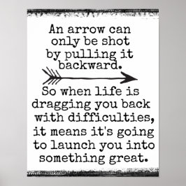 Poster Cotação Inspiracional: Uma Seta só pode ser