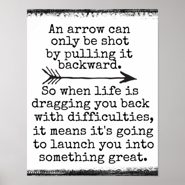 Poster Cotação Inspiracional: Uma Seta só pode ser (Frente)