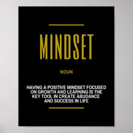Poster Cotação Inspirativa Mindset Positiva Sobre Sucesso