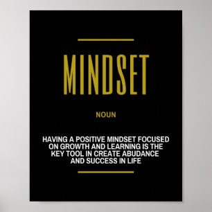 Poster Cotação Inspirativa Mindset Positiva Sobre Sucesso