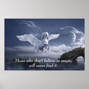 Poster Cotação Mágica de Inspiração de Pegasus