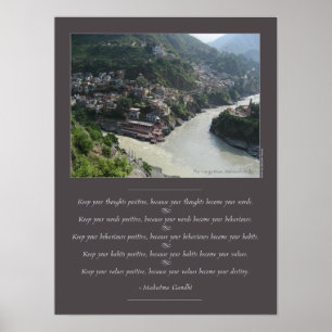 Póster Cotação Mahatma Gandhi Wisdom