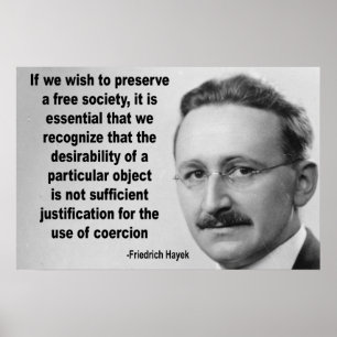 Poster Cotação Sociedade Livre Hayek