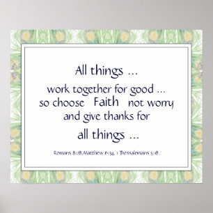 Poster Cotações de Encorajamento de Escrituras de Bíblia