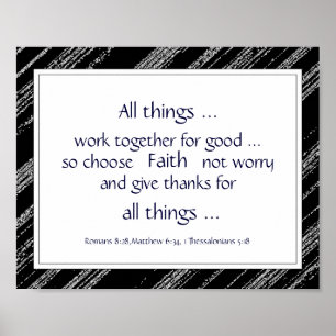 Poster Cotações de Encorajamento de Escrituras de Bíblia 