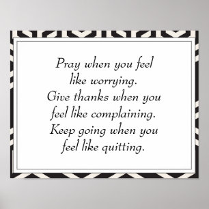 Poster Cotações de Incentivo à Vida Inspirativa Preta