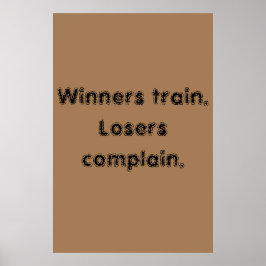 Poster cotações de motivação de academia e pôster marrom 