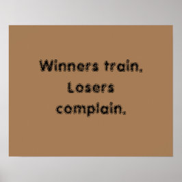 Poster cotações de motivação de academia e pôster marrom 