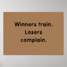 Poster cotações de motivação de academia e pôster marrom 