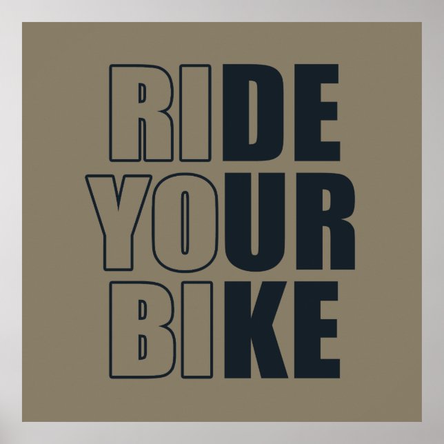 Poster cotações inspiradoras de ciclismo (Frente)