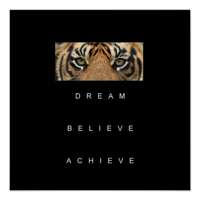 Póster Cotações Motivacionais do Objetivo de Sucesso de T (Frente)