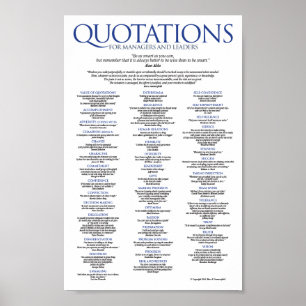 Póster Cotações para gerentes e líderes