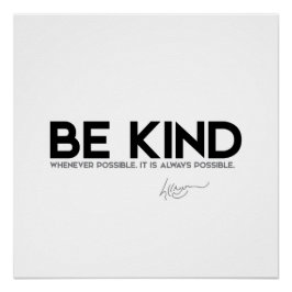 Póster COTAS: Dalai Lama - Seja gentil