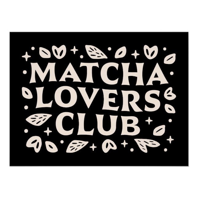 Póster Cotas de amante Matcha (Frente)