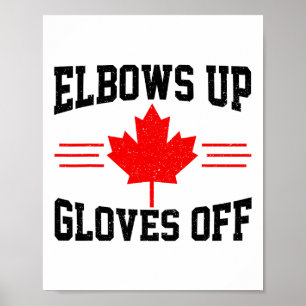 Poster Cotovelos Acima Luvas Fora Bandeira do Canadá Luta