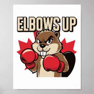 Poster Cotovelos Para Cima Boxe Canadense Orgulhoso Forte