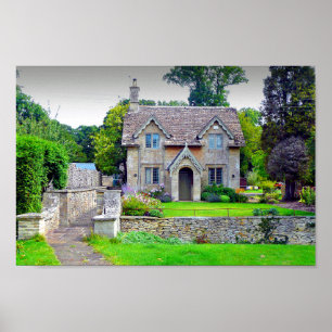 Poster Cotswolds Cottage Westonbirt Arboretum England