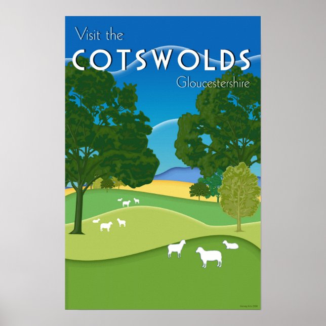 Póster Cotswolds, Gloucestershire (Frente)