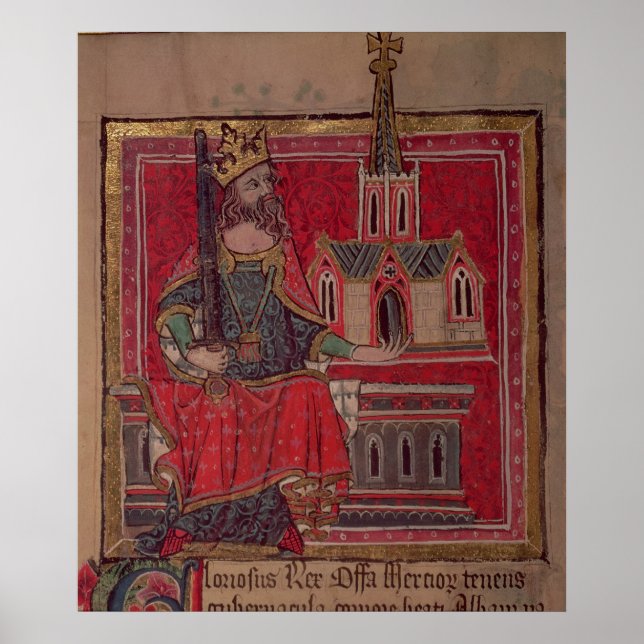 Póster Cott Nero D VIII Offa, Rei de Mércia (Frente)