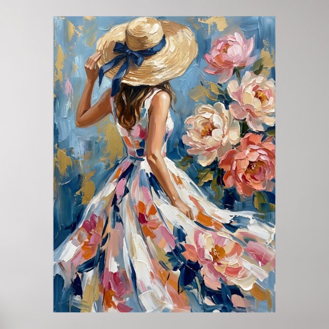 Poster Cottage core Impressionista Feminino  (Frente)