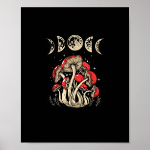 Poster Cottagecore Cogumelos Academia Goblincore Estética