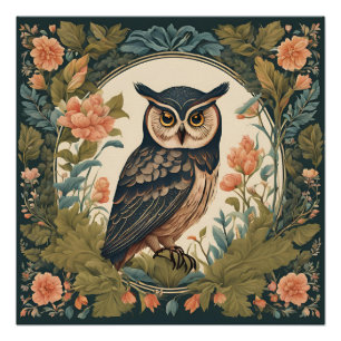 Póster Cottagecore Owl