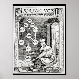 Poster Coubalista judeu segurando uma seia