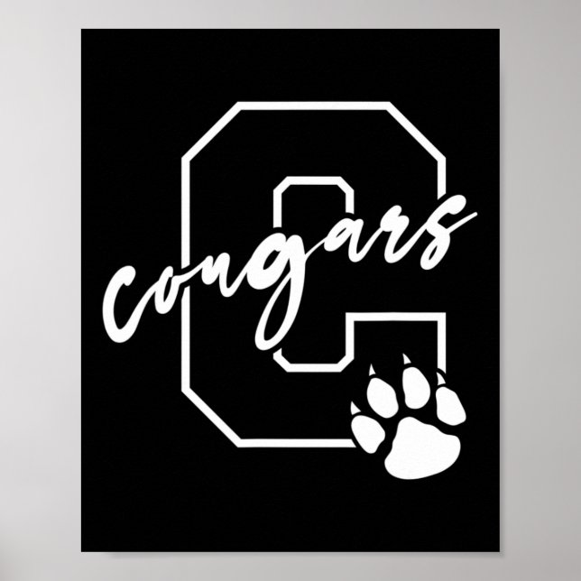 Poster Cougars Bysketbyll Player Kids (Frente)