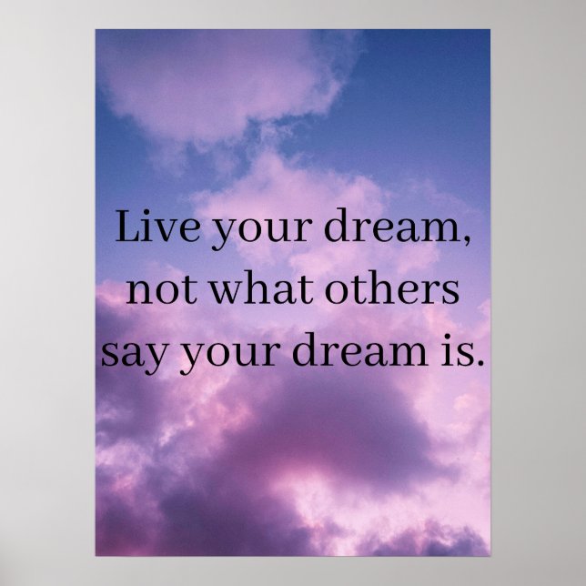 Poster Coulas de céu roxo v2 (Frente)