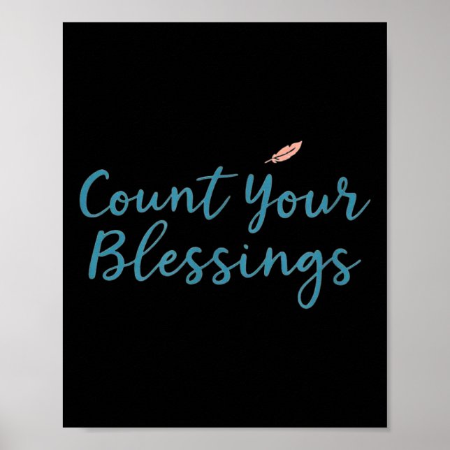 Poster Count Your Blessings – Insrational Faith Christian (Frente)