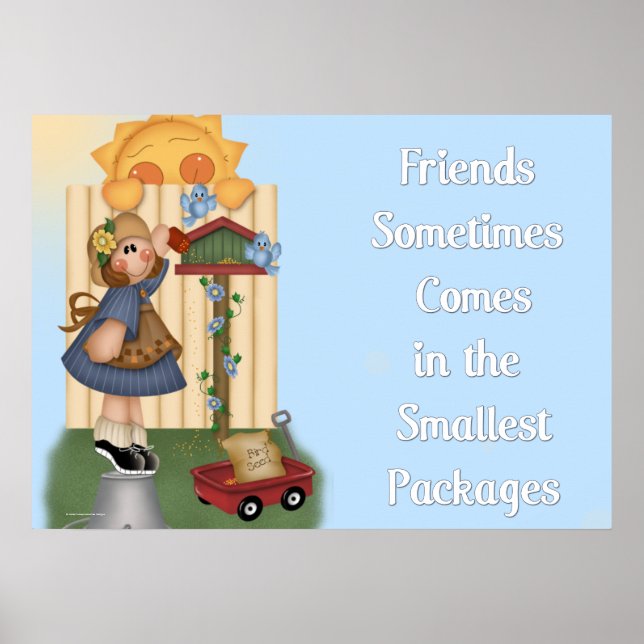 Poster Country Girl Feeding Birds - Cota de Amizade (Frente)