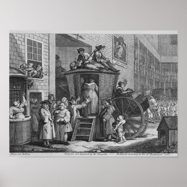 Poster Country Inn Yard, 1747 (Frente)
