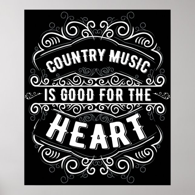 Poster Country Music Gift Women Música Lover Country Musi (Frente)