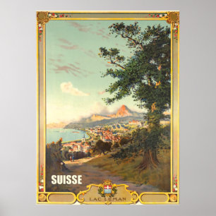 Poster Country Road Perto de Lac Leman, Suisse