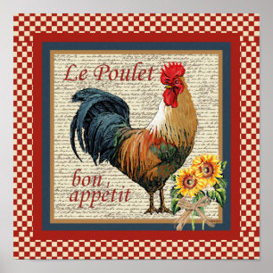 Poster Country Rooster